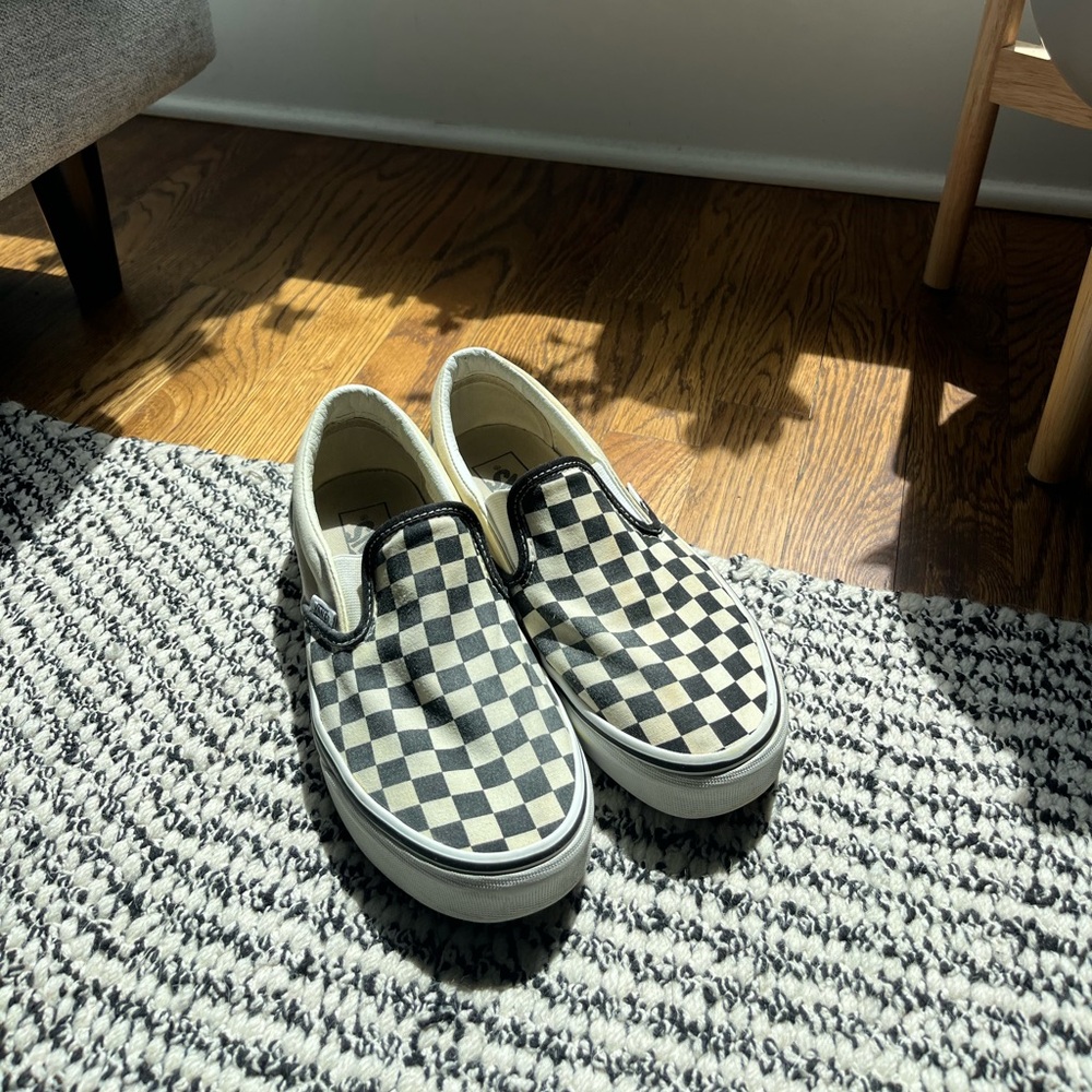 Black & white checkered Vans